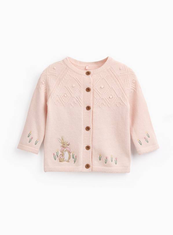 Pink Peter Rabbit Print Cardigan 3-6 months